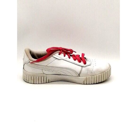 Puma Womens Sneakers White Pink Lace Up Athletic Shoe Padded Round Toe 6.5 - Picture 2 of 12
